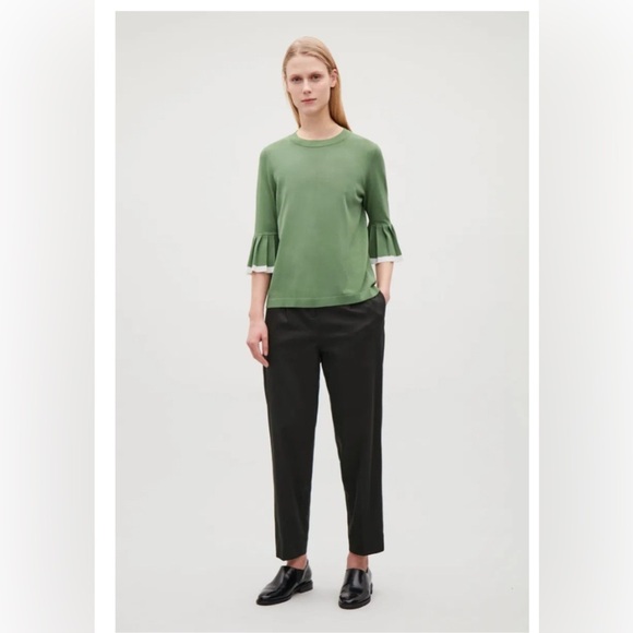 COS Knitted Top With Pleated Sleeves S - Picture 1 of 9